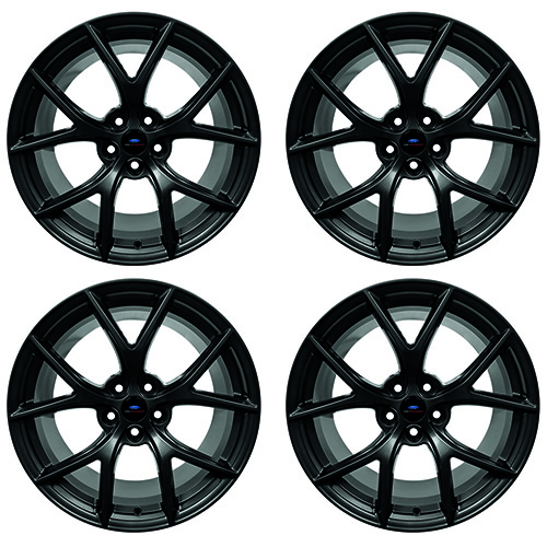 MUSTANG HP PERFORMANCE PACK 19" X 9.5" & 19" X 10" WHEEL KIT W/ TPMS KIT - MATTE BLACK