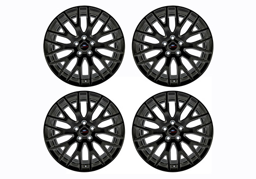 2015-2023 MUSTANG GT 19" X 9" & 19" X 9.5" PERFORMANCE PACK WHEEL SET W/ TPMS KIT - MATTE BLACK