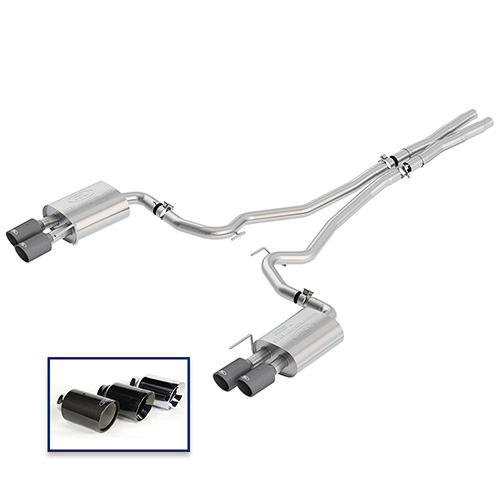 2018-2020 MUSTANG GT 5.0L CAT-BACK TOURING EXHAUST SYSTEM WITH CARBON FIBER TIPS